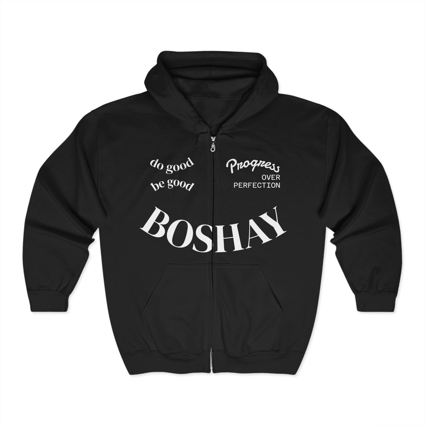 Inspirational Hooded Sweatshirt - 'Do Good, Be Good' & 'Progress Over Perfection' Design - Megadrop.co.uk
