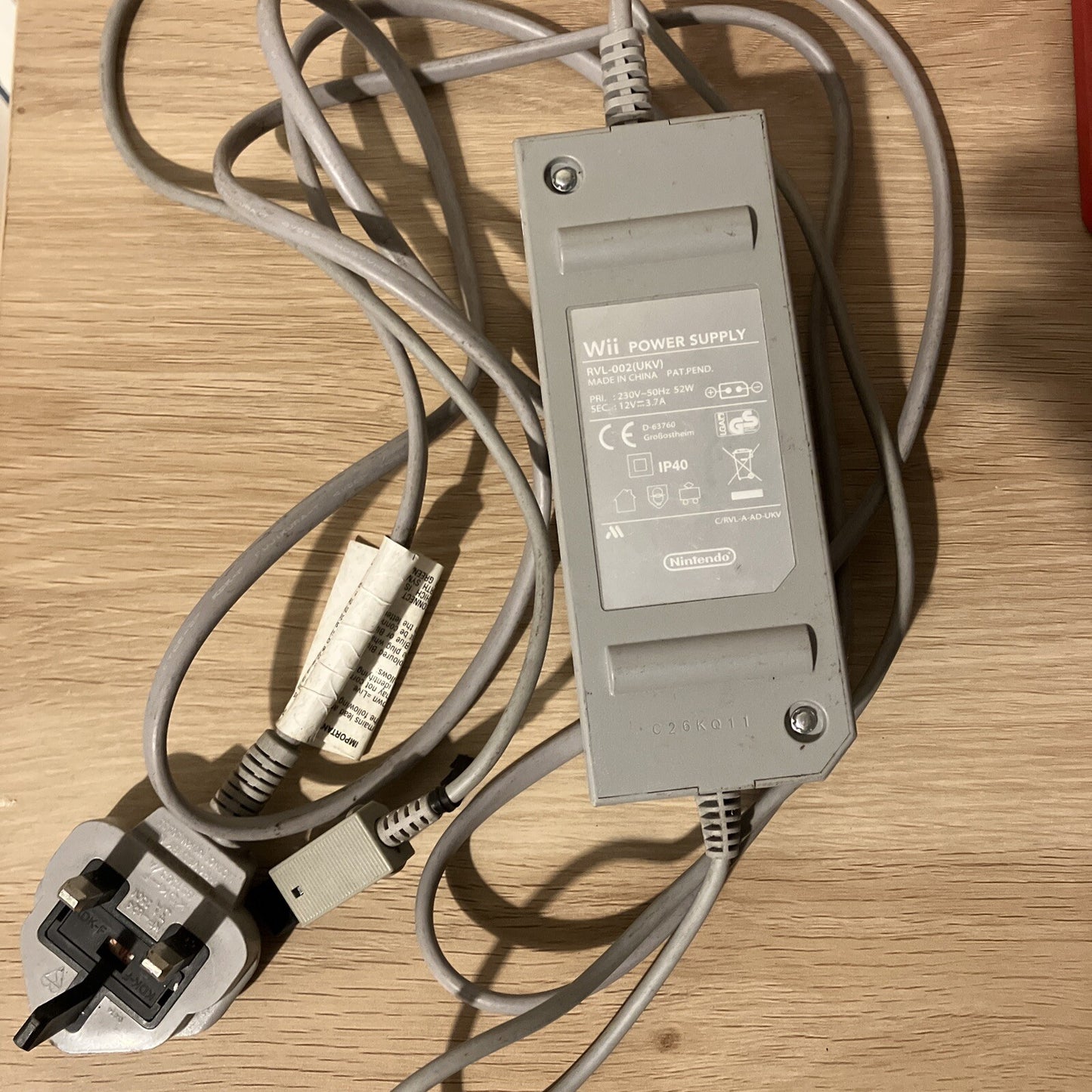 Nintendo Wii Genuine Power Supply - Grey - Unit Only (RVL-002) - Megadrop.co.uk