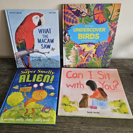 4-Book Kids Bundle – Undercover Birds, What the Macaw Saw, Super Smelly Alien,.. - Megadrop.co.uk